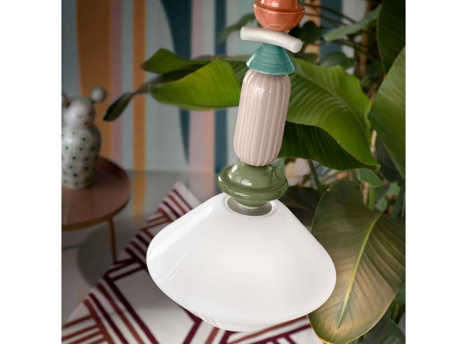 Llambë varëse në qelq dhe qeramikë me ngjyra Prodhuar në Itali - Lariat Viadurini