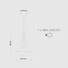 Llambë varëse në qelq dhe qeramikë me ngjyra Prodhuar në Itali - Lariat Viadurini