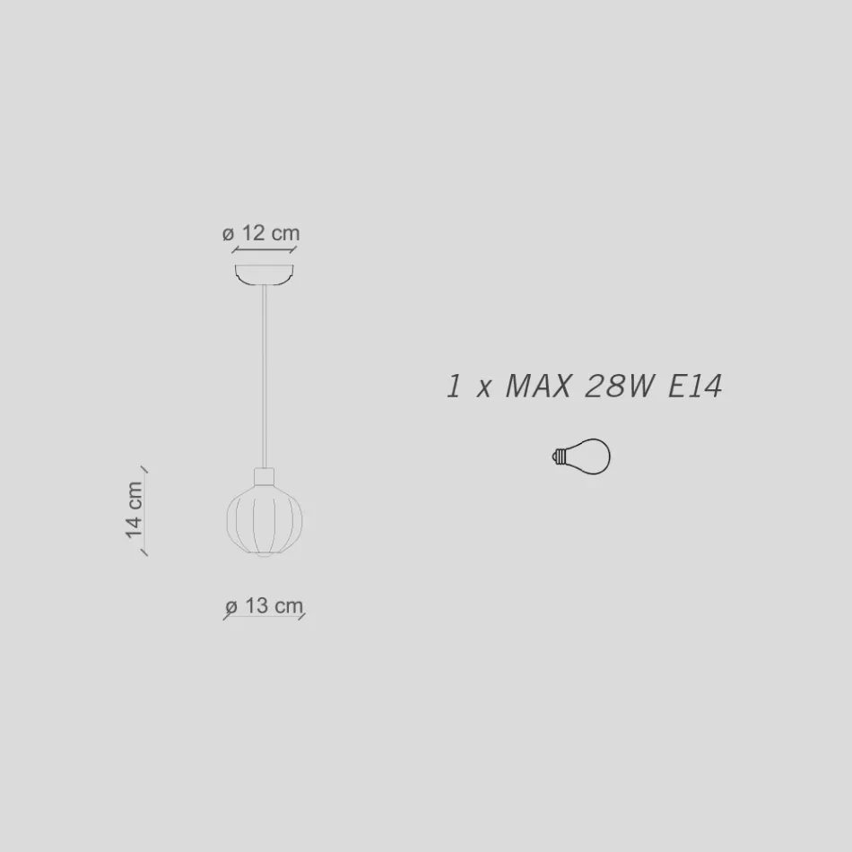 Llambë varëse qelqi në 2 dekorime të ndryshme Prodhuar në Itali - Afoxe Viadurini