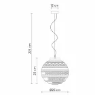 Llambë pezullimi në xham të bardhë saten në 2 madhësi të dizajnit - Morse Viadurini