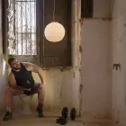 Llambë pezullimi në xham të bardhë saten në 2 madhësi të dizajnit - Morse Viadurini