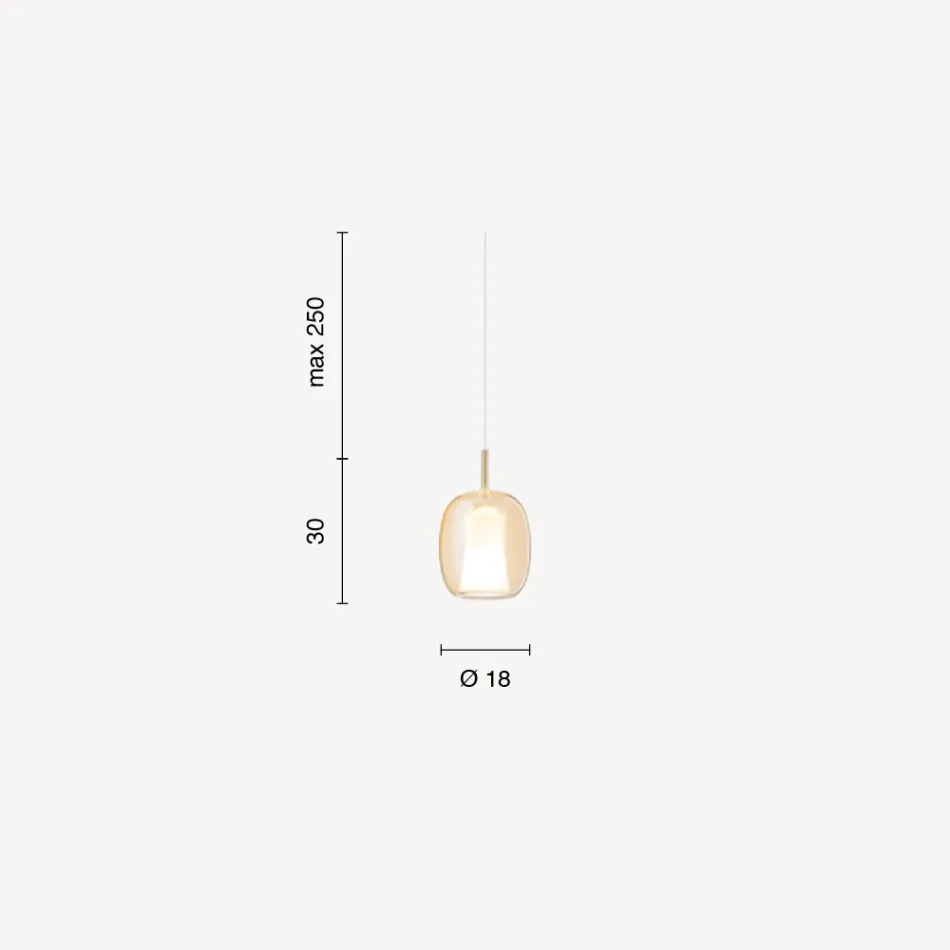 Llambë varëse në saten dhe xham me ngjyra Prodhuar në Itali - Trilly Viadurini