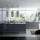 Llambë pezullimi me qelq të fryrë me dorë e prodhuar në Venecia - Bambu Viadurini