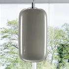 Llambë pezullimi me qelq të fryrë me dorë e prodhuar në Venecia - Bambu Viadurini