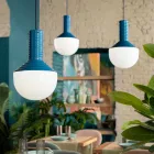 Llambë varëse në Xham të lyer Prodhuar në Itali - Selaron Viadurini