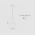 Llambë varëse në Xham të lyer Prodhuar në Itali - Selaron Viadurini