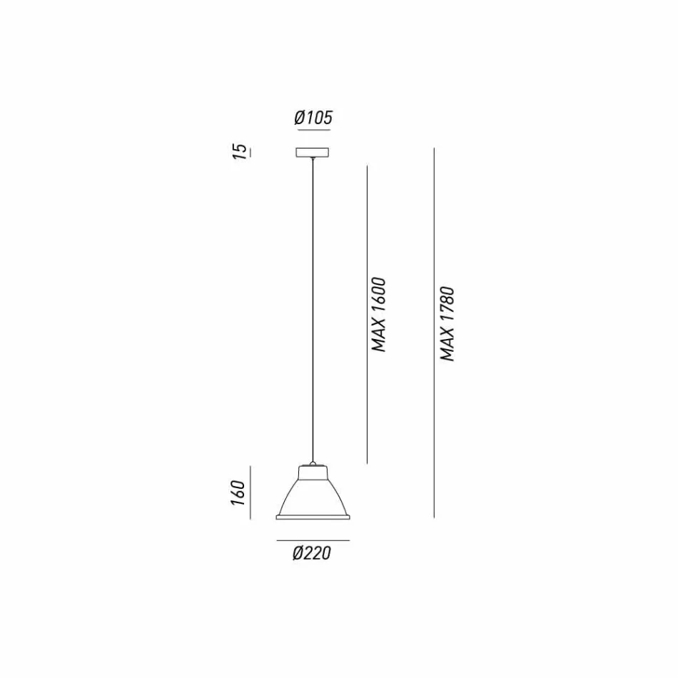 llambë varëse industriale Iron Loft Mini Il Fanale Viadurini