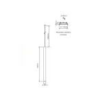 Llambë pezulluese Led në alumin e bardhë ose të zezë - Rebolla Viadurini