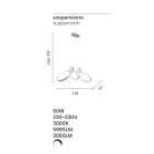 Llambë varëse Led në Metal Argjend, 2 Përmasa Dizajn Modern - Lumino Viadurini