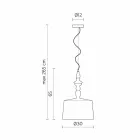 Hija e llambës së pezullimit të shkurtër me dizajn qeramik me shkëlqim të bardhë - Kadabra Viadurini