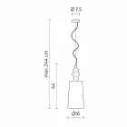 Hija e llambës së pezullimit në modelin me shkëlqim të bardhë qeramike - Kadabra Viadurini