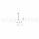 Llambë pezullimi në natyrë në alumin, e bërë në Itali, Anusca Viadurini