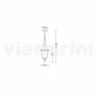 Llambë pezullimi në natyrë prej alumini, e bërë në Itali, Aquilina Viadurini