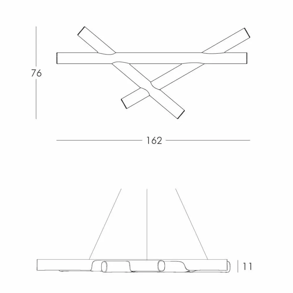 Llambë pezullimi polietileni White Slide Mesh prodhuar në Itali Viadurini