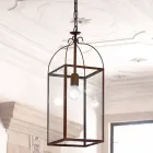 Llambë varëse katrore me 1 bronz të lehtë dhe xhami Aida Viadurini