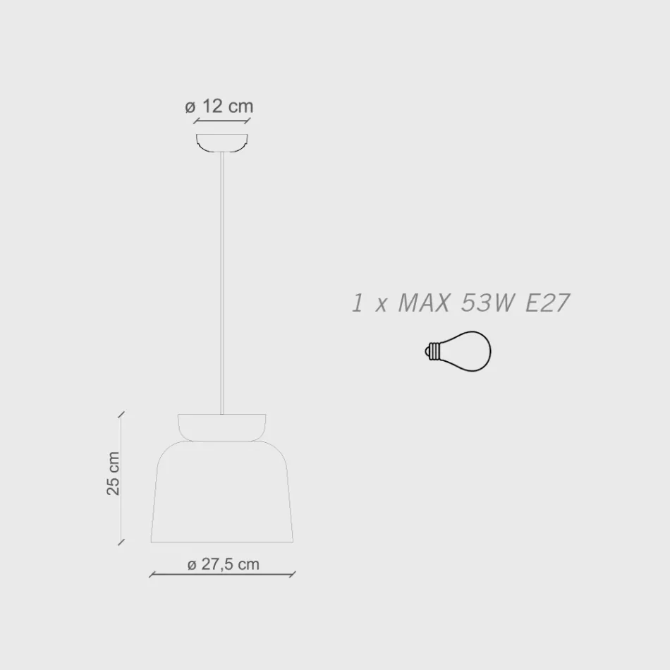Llambë pezullimi E bërë nga qeramika me ngjyra Prodhuar në Itali - Corcovado Viadurini
