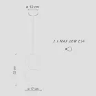 Llambë pezullimi E bërë nga qeramika dhe qelqi Prodhuar në Itali - Capocabana Viadurini