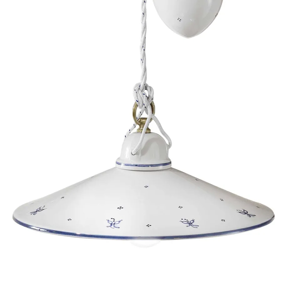 Llambë varëse lart-poshtë në Qeramikë të Dekoruar 2 Madhësish - Asti Viadurini