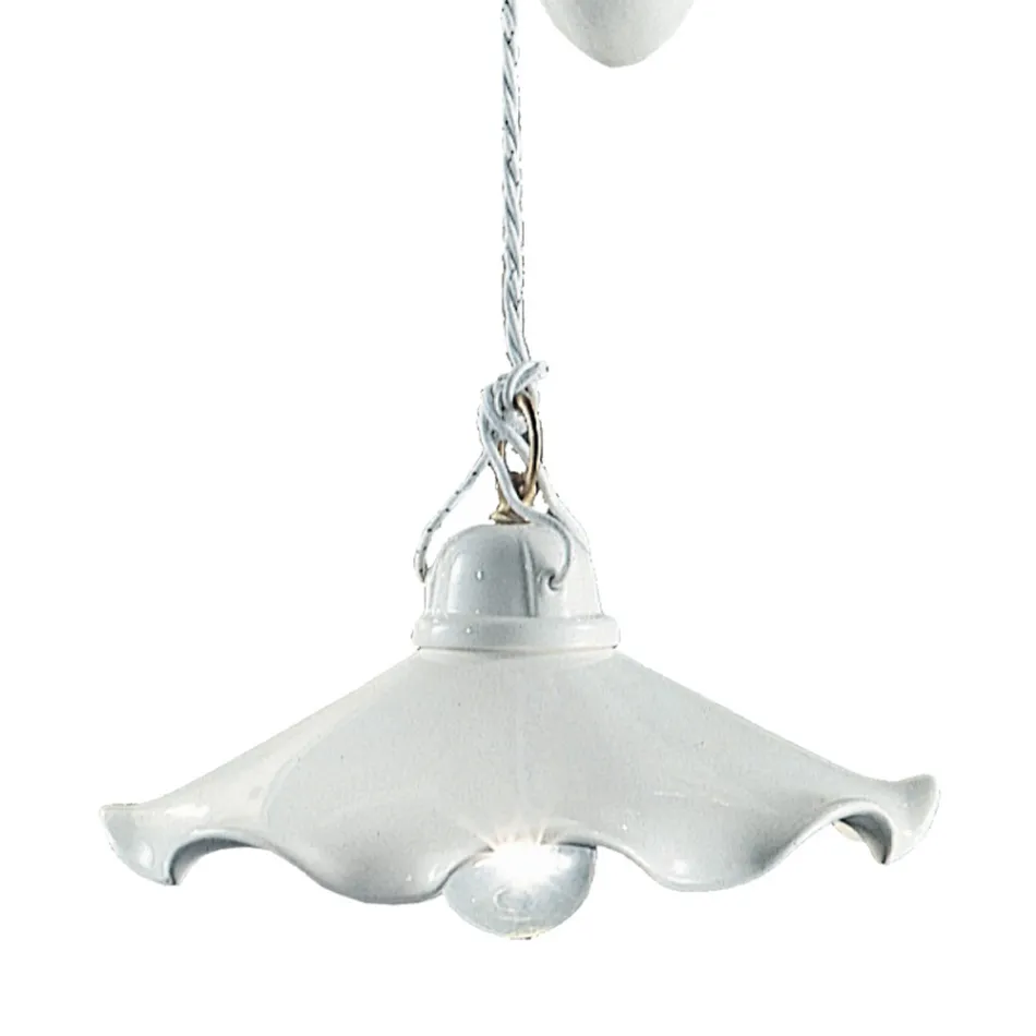 Llambë pezulluese lart-poshtë në qeramikë me onde me shkëlqim - Belluno Viadurini