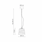 Llambë pezullimi e dhomës së ndenjes në xham të bardhë saten 3 dimensione - e butë Viadurini