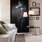 Llambë pezullimi e dhomës së ndenjes në xham të bardhë saten 3 dimensione - e butë Viadurini