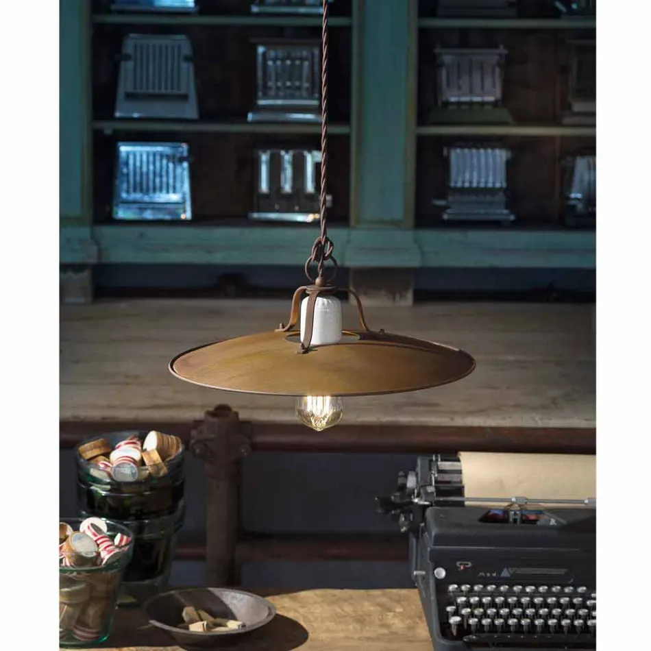 Llambë e varur Stili artizanal Ferroluce stil industrial Viadurini