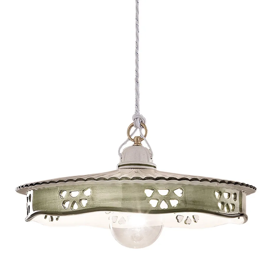 Llambë varëse prej hekuri të cilësisë së mirë qeramike dhe e punuar me dorë - Alessandria Viadurini