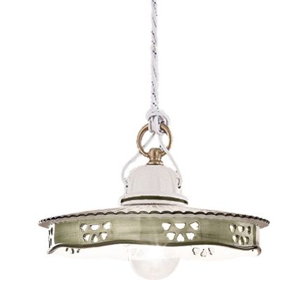 Llambë varëse prej hekuri Vintage qeramike dhe e punuar me dorë - Alessandria Viadurini