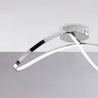 Llambë qelqi dhe metali e punuar me dorë, ideale për dhomat e ndenjes dhe dhomat e gjumit – Apollo Viadurini