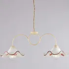 Llambë Artizanale prej Qelqi dhe Metali e Prodhuar në Itali për Dhomë Ndenjeje dhe Dhomë Gjumi - Merope Viadurini