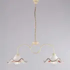 Llambë Artizanale prej Qelqi dhe Metali e Prodhuar në Itali për Dhomë Ndenjeje dhe Dhomë Gjumi - Merope Viadurini