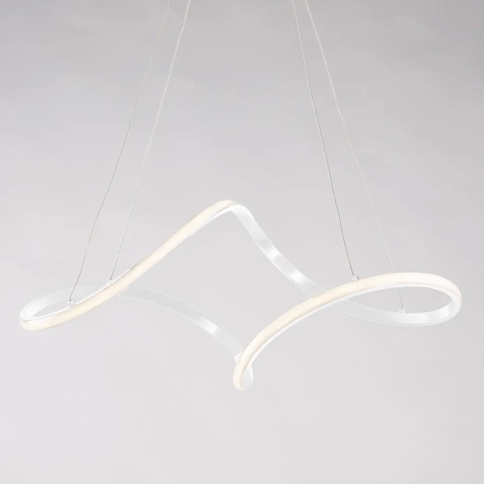 Llambë qelqi dhe metali e punuar me dorë, e prodhuar në Itali, për dhomën e ndenjes dhe dhomën e gjumit - Pictor Viadurini