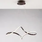 Llambë qelqi dhe metali e punuar me dorë, e prodhuar në Itali, për dhomën e ndenjes dhe dhomën e gjumit - Pictor Viadurini