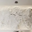 Llambë qelqi dhe metali e punuar me dorë, e prodhuar në Itali, për dhomën e ndenjes dhe dhomën e gjumit - Pictor Viadurini