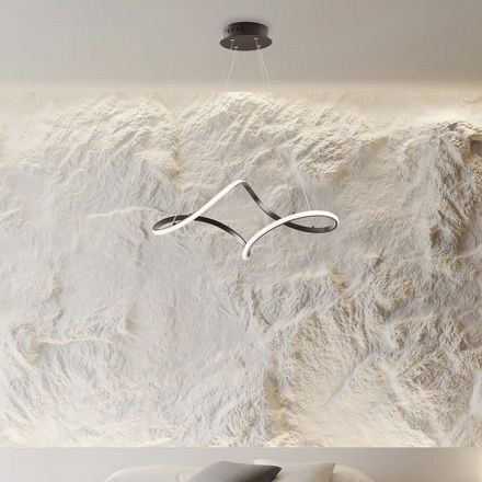 Llambë qelqi dhe metali e punuar me dorë, e prodhuar në Itali, për dhomën e ndenjes dhe dhomën e gjumit - Pictor Viadurini