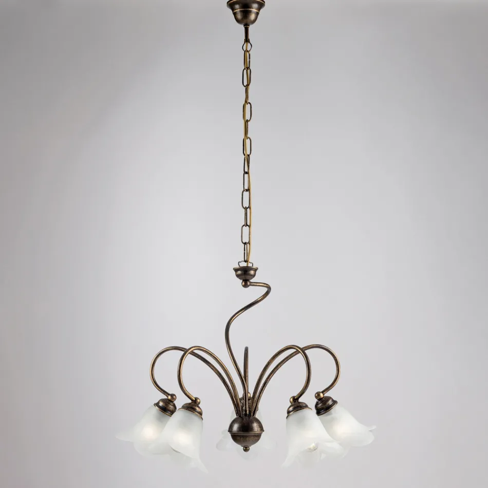 Llambë qelqi dhe metali e punuar me dorë për hapësira të rafinuara – Cometa Viadurini