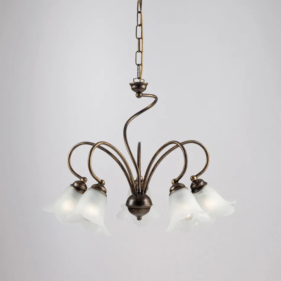 Llambë qelqi dhe metali e punuar me dorë për hapësira të rafinuara – Cometa Viadurini