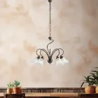 Llambë qelqi dhe metali e punuar me dorë për hapësira të rafinuara – Cometa Viadurini