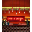 Llambë cilindrike e pezullimit qeramike me ngjyra të prodhuar në Itali - Ferroluce Pi Viadurini