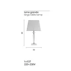 Llambë dhe hije mbështetëse klasike italiane e punuar me dorë nga qelqi - Malajzi Viadurini