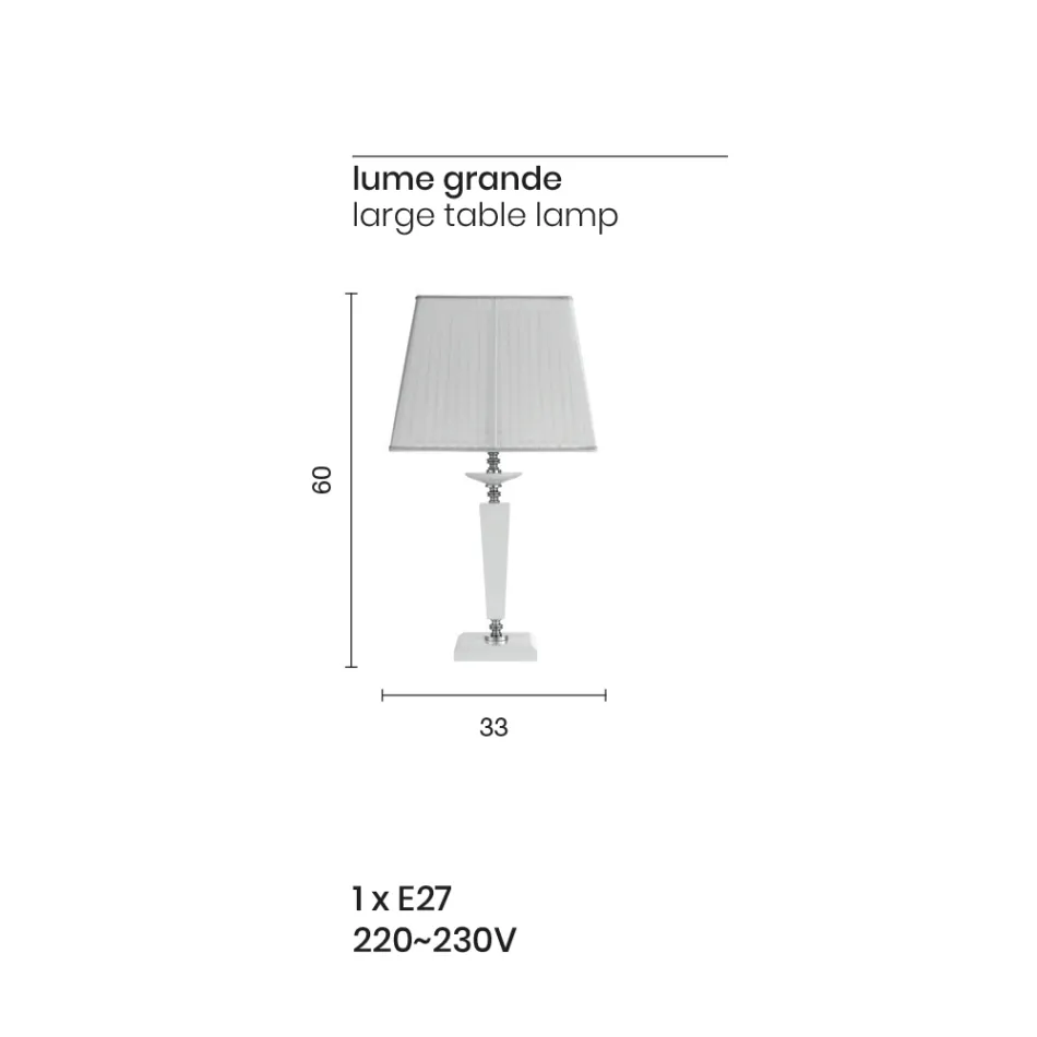 Llambë dhe hije mbështetëse klasike italiane e punuar me dorë nga qelqi - Malajzi Viadurini