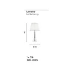 Llamba mbështetëse klasike në metal, kristal dhe abazhur ari - Similo Viadurini