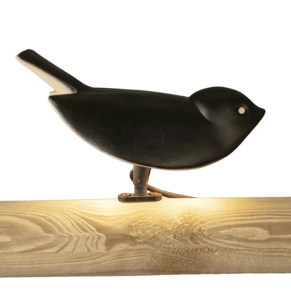 Llambë tavoline në Majolicë Toskan të Emaluar Prodhuar në Itali - Uccellino Viadurini