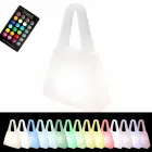 Llambë tavoline në plastikë të bardhë të dizajnit modern për ambiente të brendshme - Borsastar Viadurini