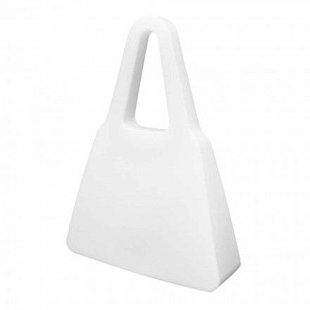 Llambë tavoline në plastikë të bardhë të dizajnit modern për ambiente të brendshme - Borsastar Viadurini