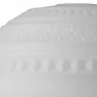 Llambë tavoline në xham të bardhë saten dhe dizajn modern metalik - Morse Viadurini