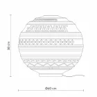 Llambë tavoline në xham të bardhë saten dhe dizajn modern metalik - Morse Viadurini