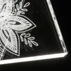 Llambë LED në këmbë Dekorim me laser akrilik me kristal - Possett Viadurini