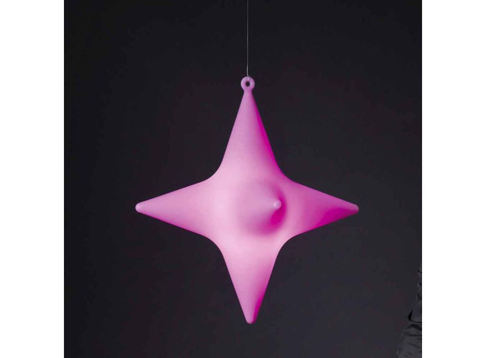 Projektimi i llambës së pezullimit të jashtëm LED në formë ylli nga Slide - Sirio Viadurini