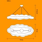 Llambë pezullimi e dizajnit në natyrë në polietileni - Nefos nga Myyour Viadurini